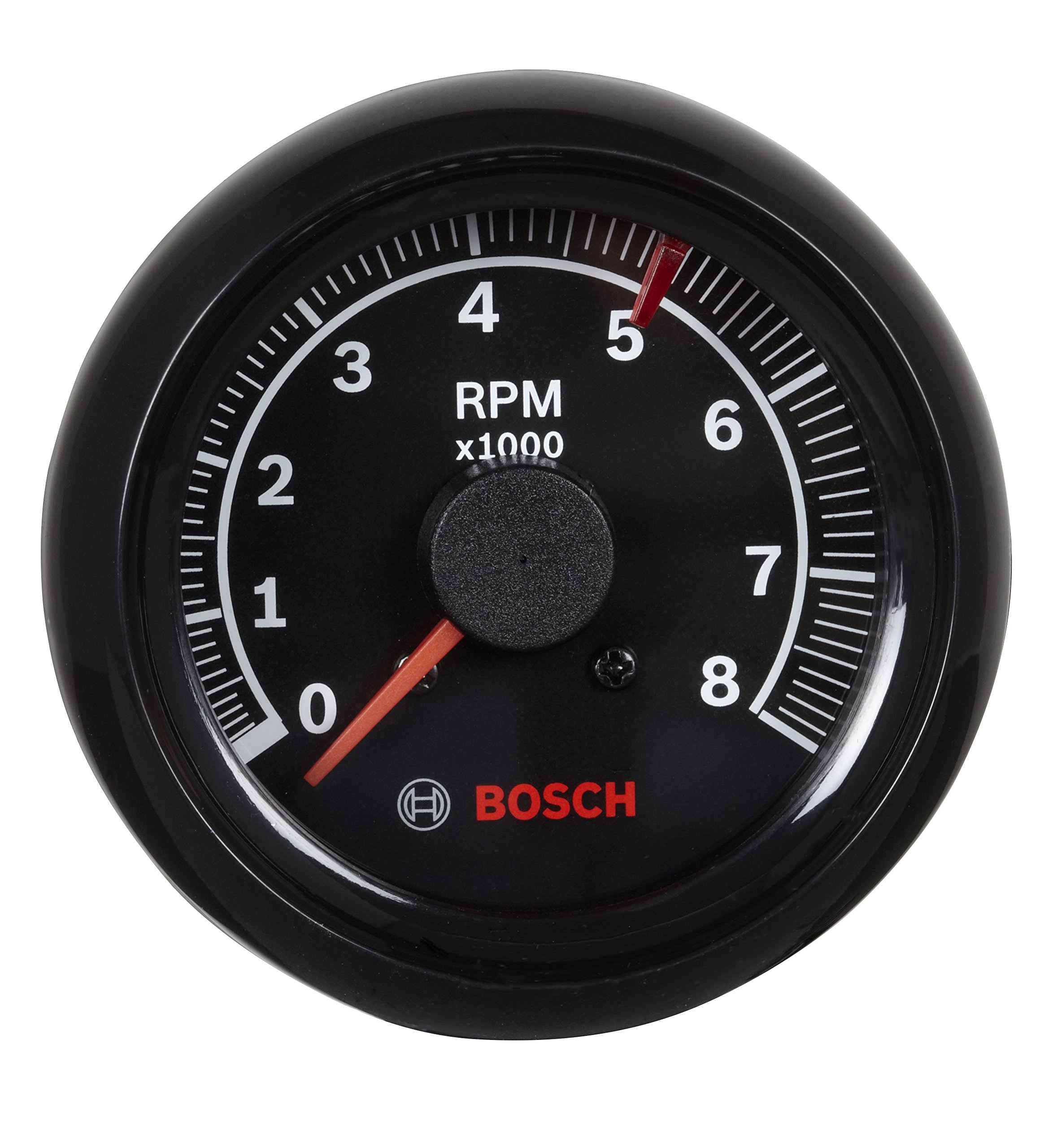 Actron SP0F000025 Bosch Sport II 2-5/8" Tachometer (Black Dial Face, Black Bezel)
