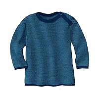 100% Merino Wool Baby Jumper Sweater Knitted top Shirt Pullover Buttons 3119