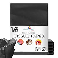 120 Sheets of Black Tissue Paper - 15