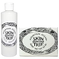 Mountain Ocean Skin Trip Moisturizer and Skin Trip Soap (Coconut) Bundle with Aloe Vera, 8 oz. and 4.5 oz.