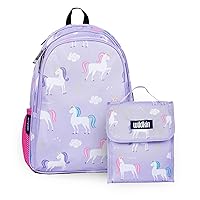 Wildkin 15 Inch Kids Backpack Bundle with Lunch Bag (Unicorn)