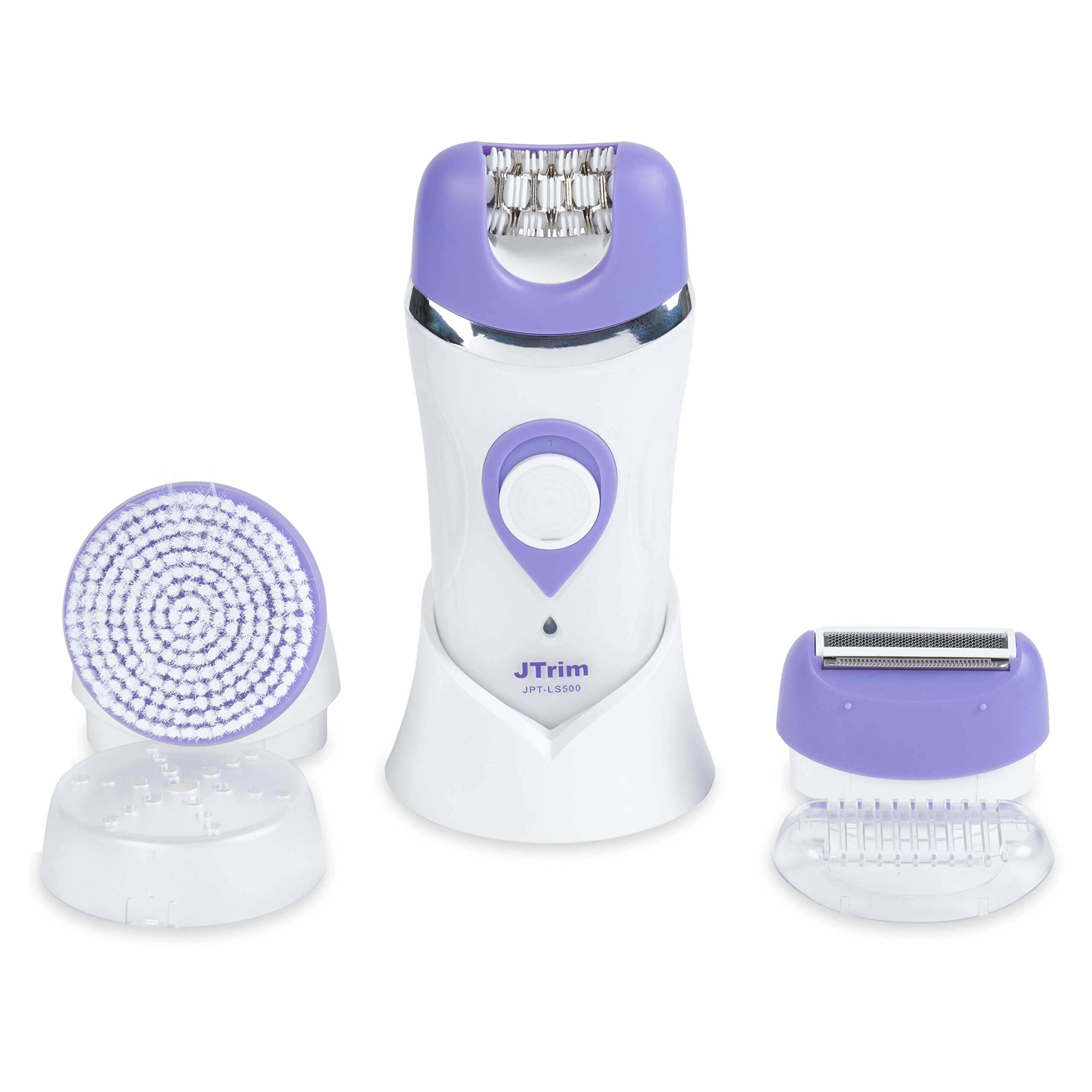 Epilator For Women By JTrim SilkTouch 3 in 1 Electric Shaver With Facial Cleansing Brush JPT-LS500