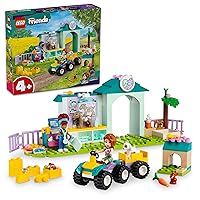 LEGO Friends Farm Animal Clinic, Farm Set with Veterinarian Toy for Children from 4 Years, Includes 2 Figures and 3 Animals Including Goat and Rabbit Figure, Gift for Girls and Boys 42632
