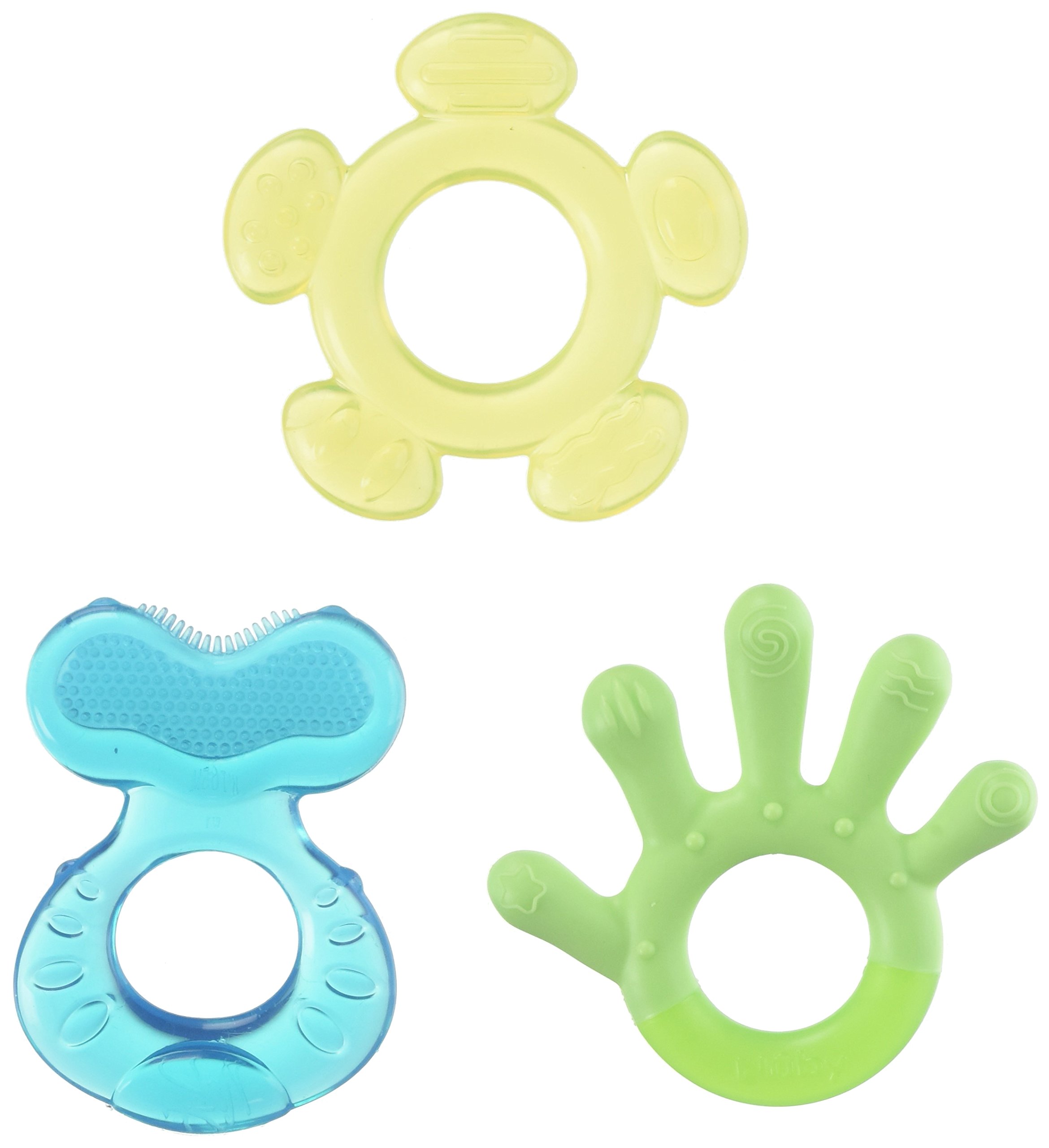 Nuby 3 Step Soothing Teether 3 Piece Set, BPA Free - Assorted Color