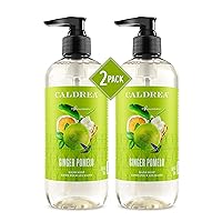 Caldrea Hand Wash Soap, Aloe Vera Gel, Olive Oil and Essential Oils to Cleanse and Condition, Ginger Pomelo Scent, 10.8 oz, 2 Pack