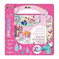 Avenir 6301777 Princess Colouring Game 3-in-1 Creative Set with Games, Stickers and Colouring Pictures, DIY Activity Pad for Children from 3 Years