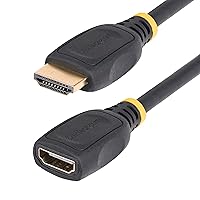 StarTech.com 3.3ft (1m) HDMI 2.0 Extension Cable, High Speed HDMI Port Saver Cable, 4K 60Hz, HDMI Extension Cord, M/F