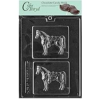 Cybrtrayd Life of the Party Horse Chocolate Candy Mold in Sealed Protective Poly Bag Imprinted with Copyrighted Cybrtrayd Molding Instructions