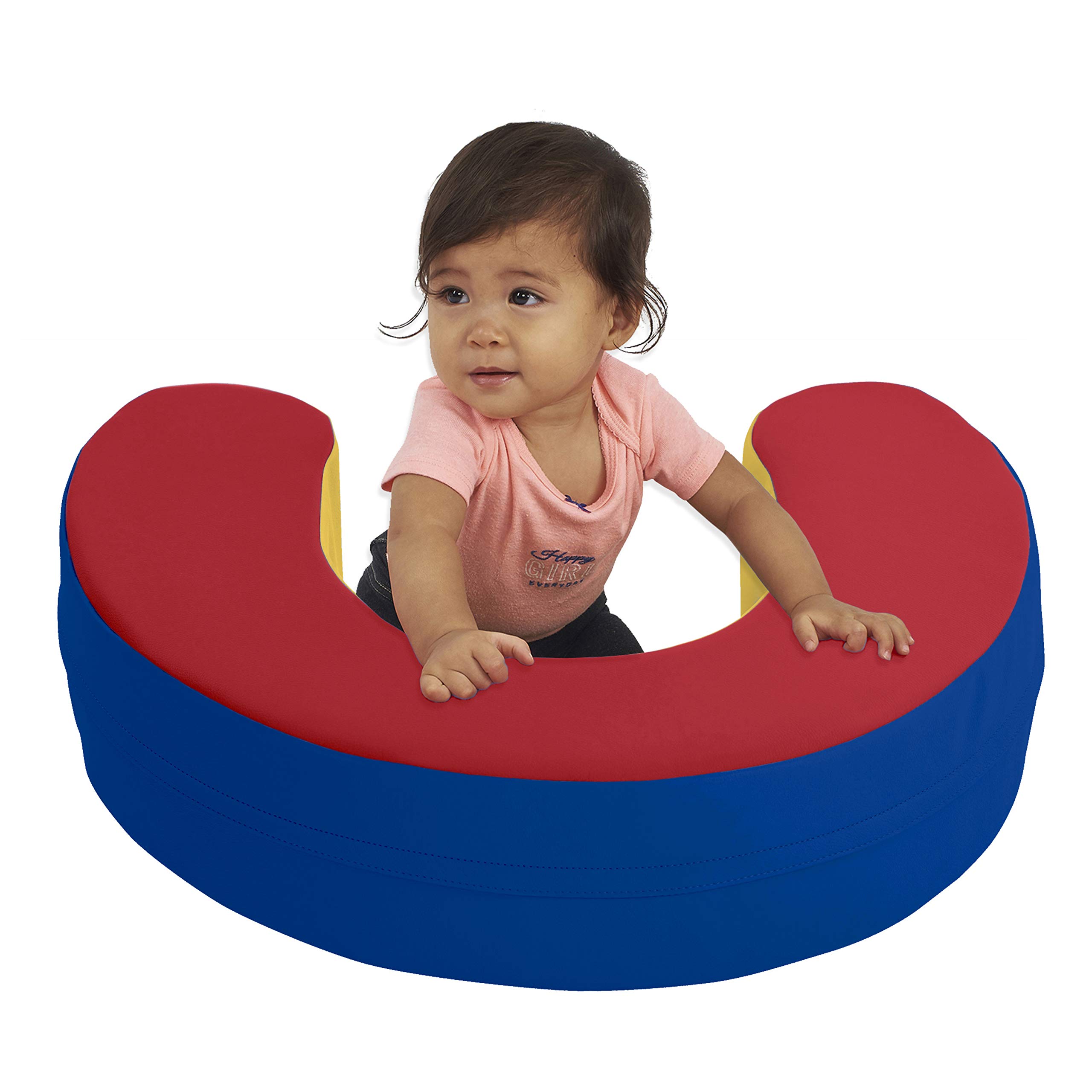 Factory Direct Partners 10423-AS SoftScape Sit and Support Ring for Babies and Infants, Soft Cushioned Foam Floor Seat with Non-Slip Bottom for Nursey, Playroom, Daycare - Assorted