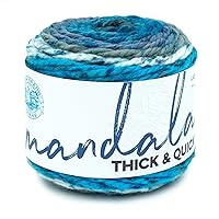 (1 Skein) Lion Brand Yarn Mandala Thick & Quick Bulky Yarn, Labyrinth