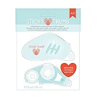 American Crafts 2 Piece Sticky Thumb Tape Runner & Refill, 17.5 yd