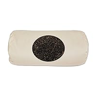 Deluxe Comfort Buckwheat Pillow - Buckwheat Neck Pillow - Neck Roll Pillow - Buckwheat Hull Cylinder Pillow Will Comfort and Support Your Head and Really ‘Save Your Neck’ - 14.5 X 4 Inches, White, (Buck-Roll-02)