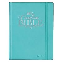 KJV Holy Bible, My Creative Bible, Faux Leather Hardcover - Ribbon Marker, King James Version, Teal w/Elastic Closure