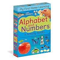 Alphabet and Numbers: 4 Activity Book Boxed Set with Stickers: Alphabet A to M; Alphabet N to Z; Numbers 1 to 5; Numbers 6 to 10 (My First Home Learning)