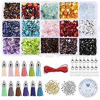 LEMESO 15 Colored Jewelry Making Supplies Stones for Jewelry Making, Earring, Necklace, Ring Stone Beads