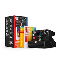 Polaroid Now+ Generation 2 - Camera + Film Bundle (16 Photos Included) - Black - Bluetooth Connected App Controlled Instant Film Camera-6250