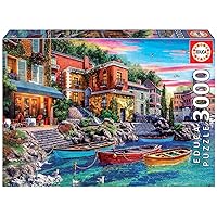 Educa - Sunset in Como - 3000 Piece Jigsaw Puzzle - Puzzle Glue Included - Completed Image Measures 47.25