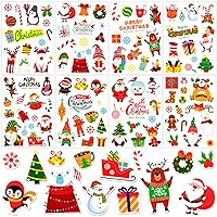 Christmas Stickers for Kids, 214Pcs Cute Christmas Santa Claus, Christmas Tree, Snowman Sticke for Boys Girls Christmas Gift