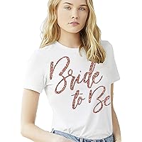 Bride & Bridal Party Shirts - Bride Tribe Wedding Tees for Bridesmaid, Maid of Honor - Rose Gold Bachelorette Party T-Shirt
