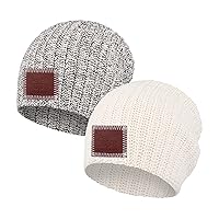 Love Your Melon Beanie for Men & Women, Black and White Speckled Beanie, Winter Hats, Cool Beanies, Lined Knit Warm Thick Skully