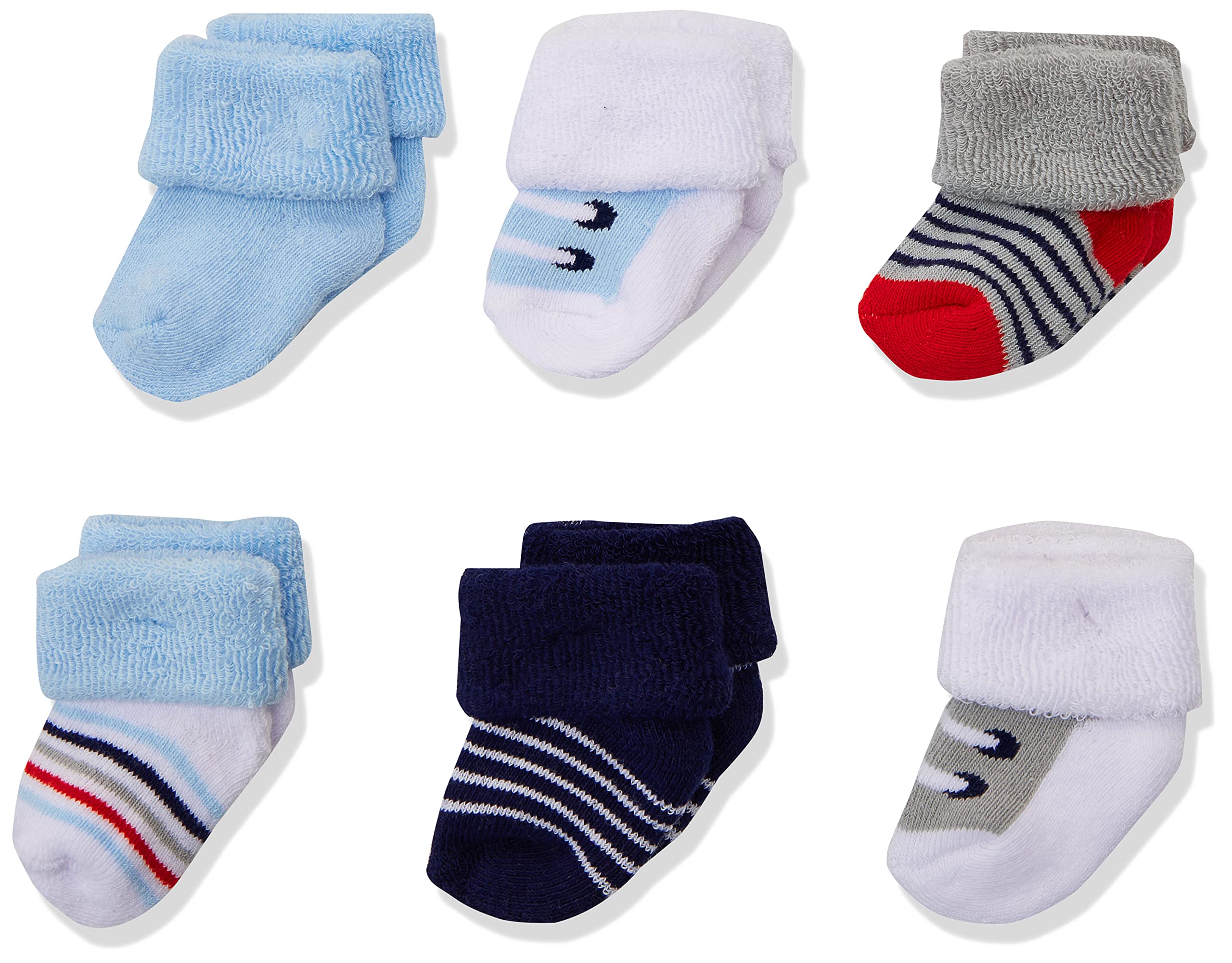 Luvable Friends Unisex Baby Newborn and Baby Socks Set