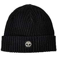 Timberland Mens Ribbed Watch Cap With Logo Plate