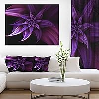 Fractal Flower Purple Floral Art Canvas Print