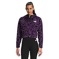 THE NORTH FACE Women's Osito ¼ Zip Hoodie (Standard and Plus Size), Gravity Purple Leopard Print, XX-Large