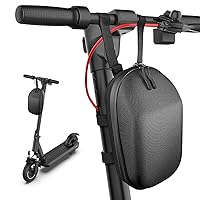 Scooter Handlebar Bag for Electric Scooter Adult, Front Hanging Bag Large Capacity Durable EVA Waterproof Bike Bag Front Storage Bag Electric Scooter Accessories-Black