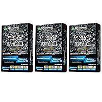 Treefrog xtreme Fresh Box Charcoal Black Squash Scent 3-Pack Car Air Freshener, deodorizer and neutralizer air, plus smelling great, Black Bamboo Charcoal, Generously Large Size 200g.