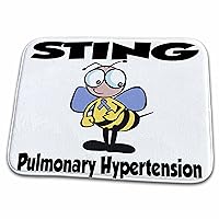 3dRose Bee Sting Pulmonary Hypertension Awareness Ribbon Cause... - Dish Drying Mats (ddm-115053-1)