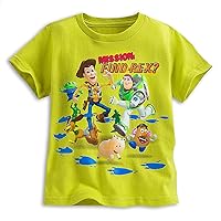 Disney Store Boys Woody & Friends - Toy Story - Mission: Find-Rex? T-Shirt, Green, X-Small (4)