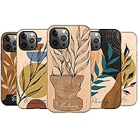 Custom Modern Abstract Flowers Case, Personalized Name Case, Designed ‎for iPhone 15 Plus, iPhone 14 Pro Max, iPhone 13 Mini, iPhone 12, 11, X/XS Max, ‎XR, 7/8‎