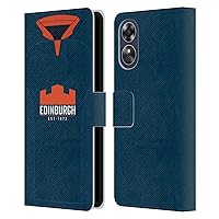 Head Case Designs Officially Licensed Edinburgh Rugby Home 2021/22 Crest Kit Leather Book Wallet Case Cover Compatible with Oppo A17