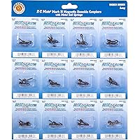 Trains - E-Z MATE MARK II COUPLERS - MAGNETIC KNUCKLE COUPLERS with METAL COIL SPRING - UNDER SHANK - LONG (12 pair/card) - HO Scale
