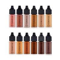 Perfect Canvas Airbrush Foundation, Blush, Highlighter Set: Long-Wear Makeup, Buildable Coverage | For Hydrated & Healthy Skin | Semi Matte, Natural Finish