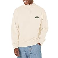 Lacoste Men's Unisex Zip High Neck Organic Cotton Sweatshirt