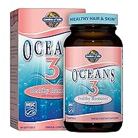 Oceans 3 Healthy Menopause Hormonal Support Softgels, 525mg EPA, 350mg DHA + Botanicals for Women, Skin, Heart Health, Emotional Well-Being, Strawberry, 90 Count