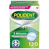 Sensodyne Repair & Protect Whitening Toothpaste Pack of 3, Polident 120 Count Denture Cleanser Tablets Bundle