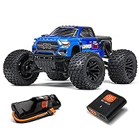 ARRMA RC Truck 1/10 Granite 4X2 Boost MEGA 550 Brushed Monster Truck RTR with Battery & Charger, Blue, ARA4102SV4T2
