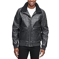 Tommy Hilfiger Men's Faux Leather Bomber Jacket