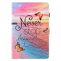 Flip Book Case for Samsung Galaxy A7 10.4 2020 SM T500/T505,Peony Floral Butterfly Silk Pattern Premium Leather,Auto Sleep/Wake Cover with Card Holder