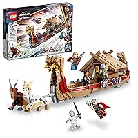 LEGO Marvel The Goat Boat 76208 Building Set - Thor Set with Toy Ship, Stormbreaker, and Movie Inspired Thor, Korg, and Valkyrie Minifigures, Avengers Gifts for Kids, Boys, and Girls Ages 8+