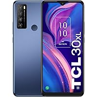 TCL 30XL Unlocked Cell Phone, 6GB + 64GB, 6.82 inch Display, 5000mAh, Smartphone Android 12, 50MP Rear+13MP Front Camera, US Version, Dual Speaker, French Navy (No 5G)