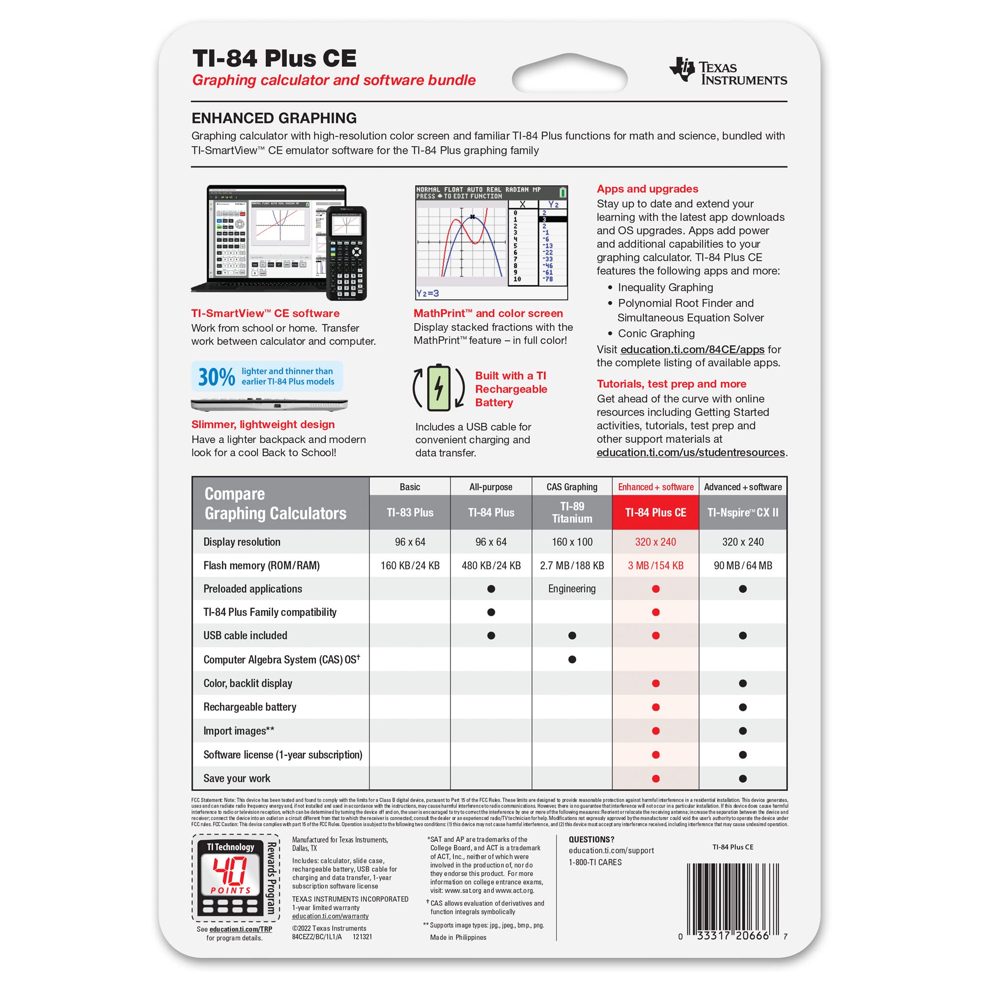 Texas Instruments TI-84 Plus CE Color Graphing Calculator, Galaxy Gray (Metallic)