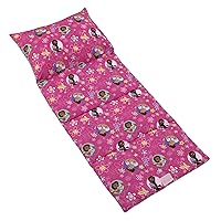 Disney Encanto Tropical Delight Pink and Aqua, Mirabel and Isabella Deluxe Easy Fold Toddler Nap Mat