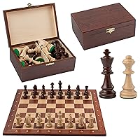 Professional TOURNAMENT No.6 Wooden Chess Set Inlaid 54 cm Chess Board + Staunton No.6 Chess Pieces