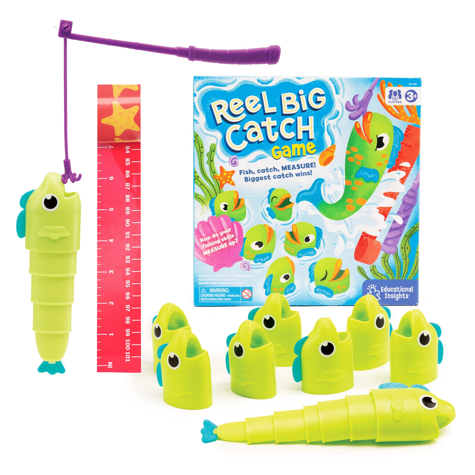 Educational Insights Reel Big Catch Game, Preschool Early Math Game, Measurement, Boys & Girls Ages 3+