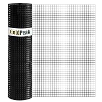 Black Hardware Cloth 36'' x 100' 1/2 inch Mesh 19 Gauge - PVC Coating Wire Mesh Rolls Vinyl Coated Wire Fence Roll Garden Fencing Chicken Run Mesh Screen