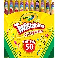 Crayola Mini Twistables Crayons (50 Ct), Kids Back to School Supplies, For Preschool & Kindergarten, Crayons for Toddlers & Kids, Ages 3+